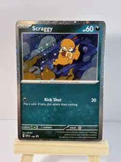 Pokemon TCG Scraggy 186 Black Star Promo Cosmos Holo Card NM - Image 1