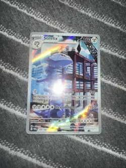 2023 Pokemon STEELIX Paradox Rift ILLUSTRATION RARE Holo Set Card 208/182 - MINT - Image 1