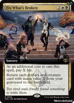 Fix What's Broken (Extended Art) [SOS - 350] - NM [Foil] TCG MTG - Image 1