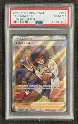 PSA 10 Pokemon TCG Sword & Shield Shining Fates #067 Fa/Cara Liss GEM MT - Image 1