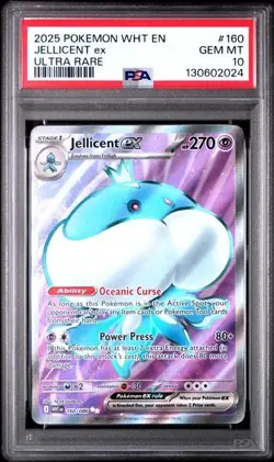 Pokemon TCG White Flare - Jellicent EX 160/086 - Full Art Ultra Rare - PSA 10 - Image 1