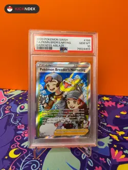 PSA 10 💎 Pokemon Breeder's Nurturing Full Art 188/189 Darkness Ablaze NM - Image 1