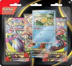 Pokemon TCG Mega Evolution 3 Pack Blister Psyduck Promo - New/Sealed - Image 1
