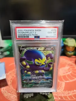 2020 Pokemon SWSH FA/Grapploct v Champion's Path PSA 10 - Image 1