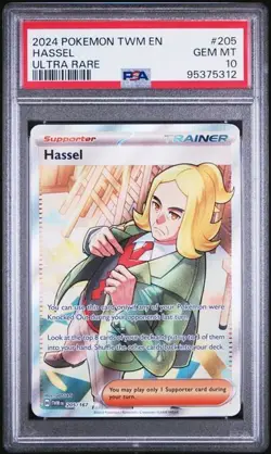 Hassel PSA 10 Ultra Rare 2024 Pokemon Twilight Masquerade TWM #205 - Image 1