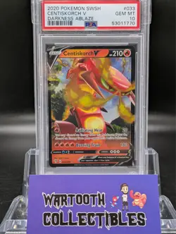 PSA 10 - 2020 Pokemon CENTISCORCH V 033/189 Darkness Ablaze - Image 1