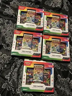 Pokemon TCG First Partner Illustration Collection Series 1 - (5) FIVE Box Lot - Image 4