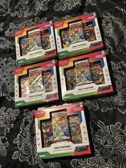 Pokemon TCG First Partner Illustration Collection Series 1 - (5) FIVE Box Lot - Image 5