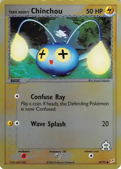 Team Aqua's Chinchou 49/95 Team Magma vs Team Aqua Pokemon Reverse Holo LP - Image 1