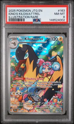 2025 POKEMON JTG EN-JOURNEY TOGETHER ILLUSTRATION RARE IONO'S KILOWATTREL PSA 8 - Image 1