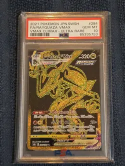 2021 POKEMON JAPANESE SWORD & SHIELD VMAX CLIMAX FULL ART/RAYQUAZA VMAX PSA 10 - Image 1