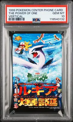 1999 POKEMON CENTER PHONE CARD VERT THE POWER OF ONE PSA 10 - Image 1