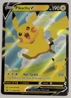PIKACHU V SWSH143 HOLO PROMO SWORD & SHIELD PROMO POKEMON NM - Image 1
