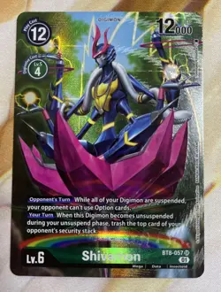 Digimon Card Game Shivamon BT8-057 SR Foil NM - Image 1