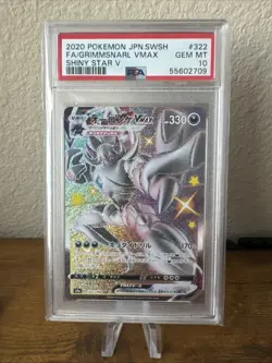 2020 Pokemon JPN SWSH Grimmsnarl Vmax Shiny V Star 322/190 PSA 10 - Image 1