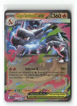 Mega Charizard X ex 013/094 Double Rare Phantasmal Flames Pokemon Holo Near Mint - Image 1