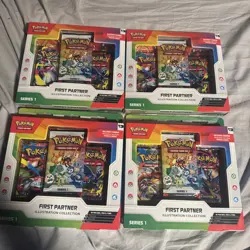Pokemon TCG: First Partner Illustration Collection Boxes X4 Sealed - Image 1