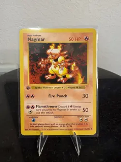 Pokemon Magmar 1st edition base set 36/102 Raw WOTC Rare Vintage 1999 - Image 1
