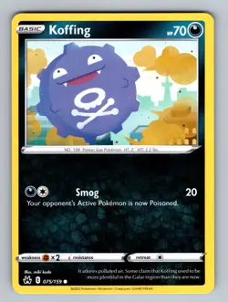 Koffing 075/159 Common Crown Zenith NM - LP Pokemon TCG - Image 1