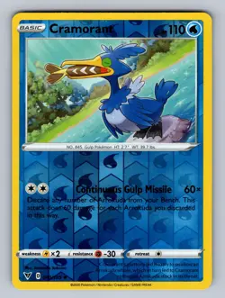 Cramorant 040/185 Reverse Holo Uncommon Vivid Voltage NM - LP Pokemon TCG - Image 1