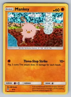 Mankey - 8/12 008/012 Promo McDonald's Promos 2019 Holo MP Pokemon TCG - Image 1