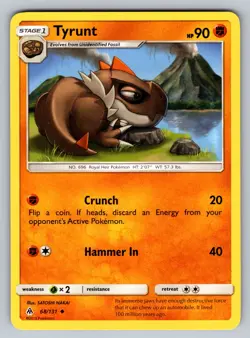 Tyrunt 68/131 Uncommon SM - Forbidden Light NM - LP Pokemon TCG - Image 1