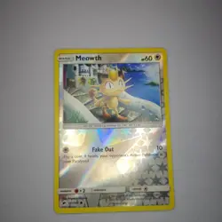 Meowth 101/147 Common Burning Shadows Pokemon Damaged - Image 1