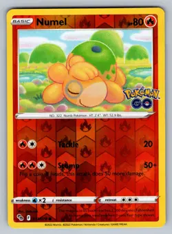 Numel 013/078 Reverse Holo Pokemon GO NM - LP Pokemon TCG - Image 1