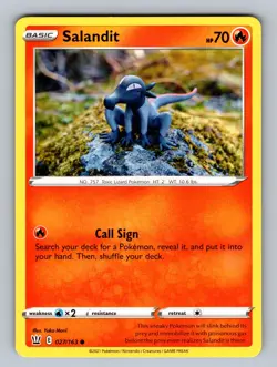 Salandit 027/163 Common Battle Styles NM - LP Pokemon TCG - Image 1