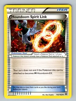 Houndoom Spirit Link 142/162 Uncommon XY - BREAKthrough NM - LP Pokemon TCG - Image 1