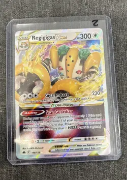 Regigigas Vstar 114/159 Crown Zenith Holo Pokemon Card NM - Image 3