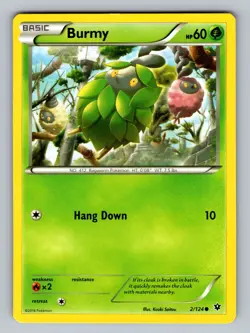 Burmy 2/124 Common XY - Fates Collide NM - LP Pokemon TCG - Image 1