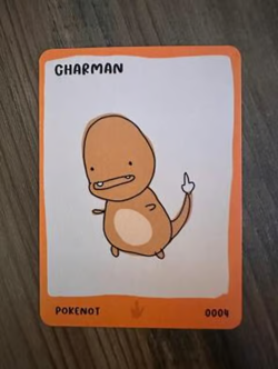 Pokemon parody card Pokenots Dysfunctional passholder Charman - Image 1
