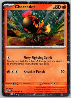 Pokemon - Charcadet - 026/182 - Cosmos Holo - Paradox Rift - NM/M - Image 1