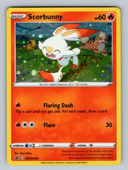 Scorbunny - (Cosmos Holo) - SWSH244 Promo - LP Pokemon TCG - Image 1