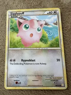 2010 Pokemon TCG HeartGold SoulSilver Jigglypuff Regular Non-Holo 68/123 LP - Image 1