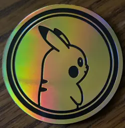 Pokemon TCG Pokemon GO Pikachu gold coin Large - Pack Fresh! - Image 1