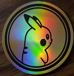 Pokemon TCG Pokemon GO Pikachu gold coin Large - Pack Fresh! - Image 3