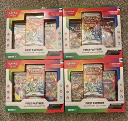 Pokemon TCG First Partner Illustration Collection Series 1 Box Lot of 4 Boxes - Image 1