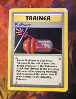 Pokemon 1999 PlusPower Trainer 84/102 Base Set Unlimited Uncommon Shadowless - Image 1