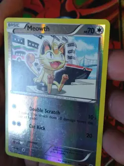 Meowth - 80/99 - Mirror Reverse Holo Promo - BW: Next Destinies Pokemon TCG LP - Image 2