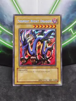 Yugioh Serpent Night Dragon MRL-103 Secret Rare 1st Ed NM Double Stamped Name - Image 1