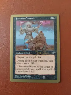 FORSAKEN WASTES Magic the Gathering MTG 1997 Seattle World Championship Card NM - Image 1