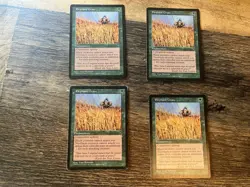 4 x ELEPHANT GRASS from Visions Magic the Gathering 1996 MTG Vintage Green MP/HP - Image 1
