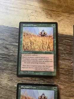 4 x ELEPHANT GRASS from Visions Magic the Gathering 1996 MTG Vintage Green MP/HP - Image 2