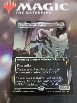 Mtg. Thalia, Heretic Cathar. Foil Borderless. Innistrad Remastered. Pack Fresh - Image 1