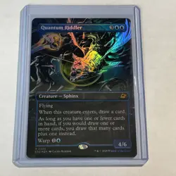 MTG magic EDGE OF ETERNITIES eoe mythic BORDERLESS FOIL QUANTUM RIDDLER #305 - Image 1