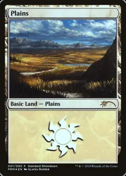 Plains (Standard Showdown 2018) FOIL Promo NM Land Special MAGIC CARD ABUGames - Image 1