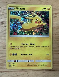 Pokemon Pikachu Card 2016 McDonald's Set 5/12 Holo Foil Promo LP - Image 1