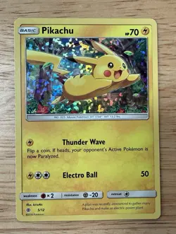 Pokemon Pikachu Card 2016 McDonald's Set 5/12 Holo Foil Promo LP - Image 2